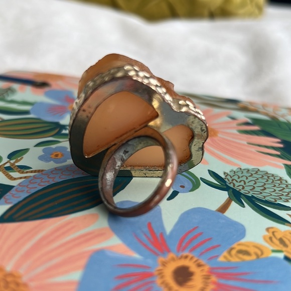 🆑 [4/$20] Huge Faux Orange Stone Rock Large Ring - Picture 4 of 6